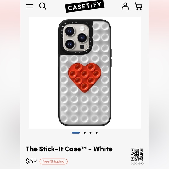 Casetify The Stick-It Case White iPhone 15 Pro - Picture 5 of 7